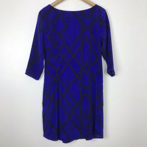 Yumi Kim Elana Electric Blue Silk Shift Dress